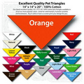14"x14"x20" Blank Orange Solid Imported 100% Cotton Pet Bandanna